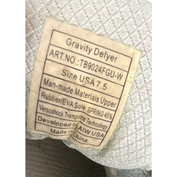 Gravity Defyer Mighty Walk 7.5 Gdefy TB9024FGU Pain Relief Grey Aqua Shoes - Picture 6 of 6